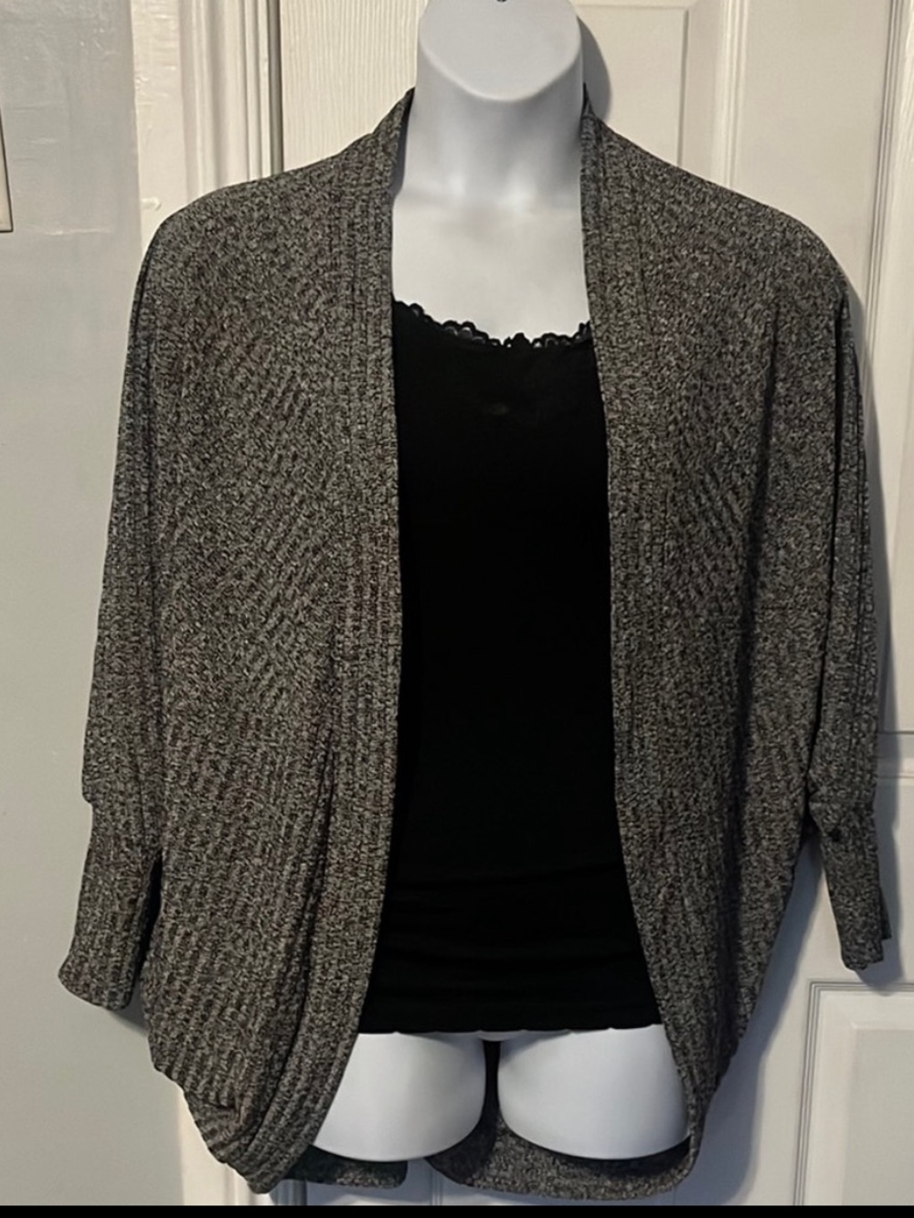SHEIN Gray Women's Open Front Sweater